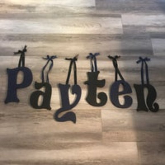 Customized & Personalized Nursery Wall Hanging Wood Letters - Picture 6 of 6